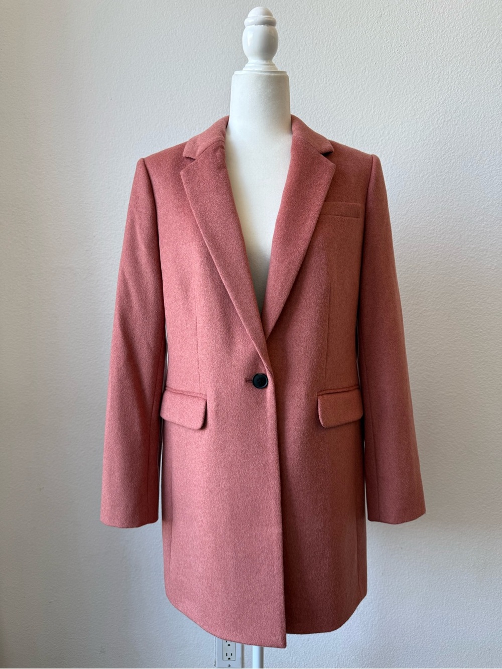 NWT Hobbs London Tia Coat Cosmetic Pink Wool Blazer Jacket